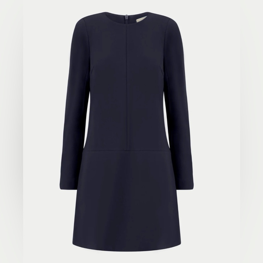 Elegant Navy Long Sleeve Dress